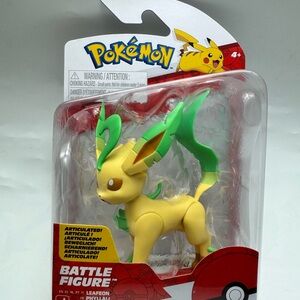 NEW Jazwares Pokemon LEAFEON Articulated Battle 2.5” Action Figure